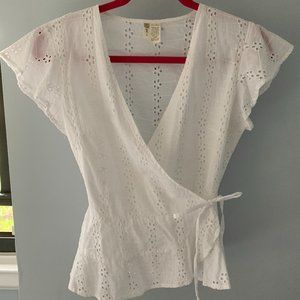 White Wrap Top